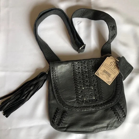 STS Ranchwear Black Crossbody Bag - Picture 1 of 9